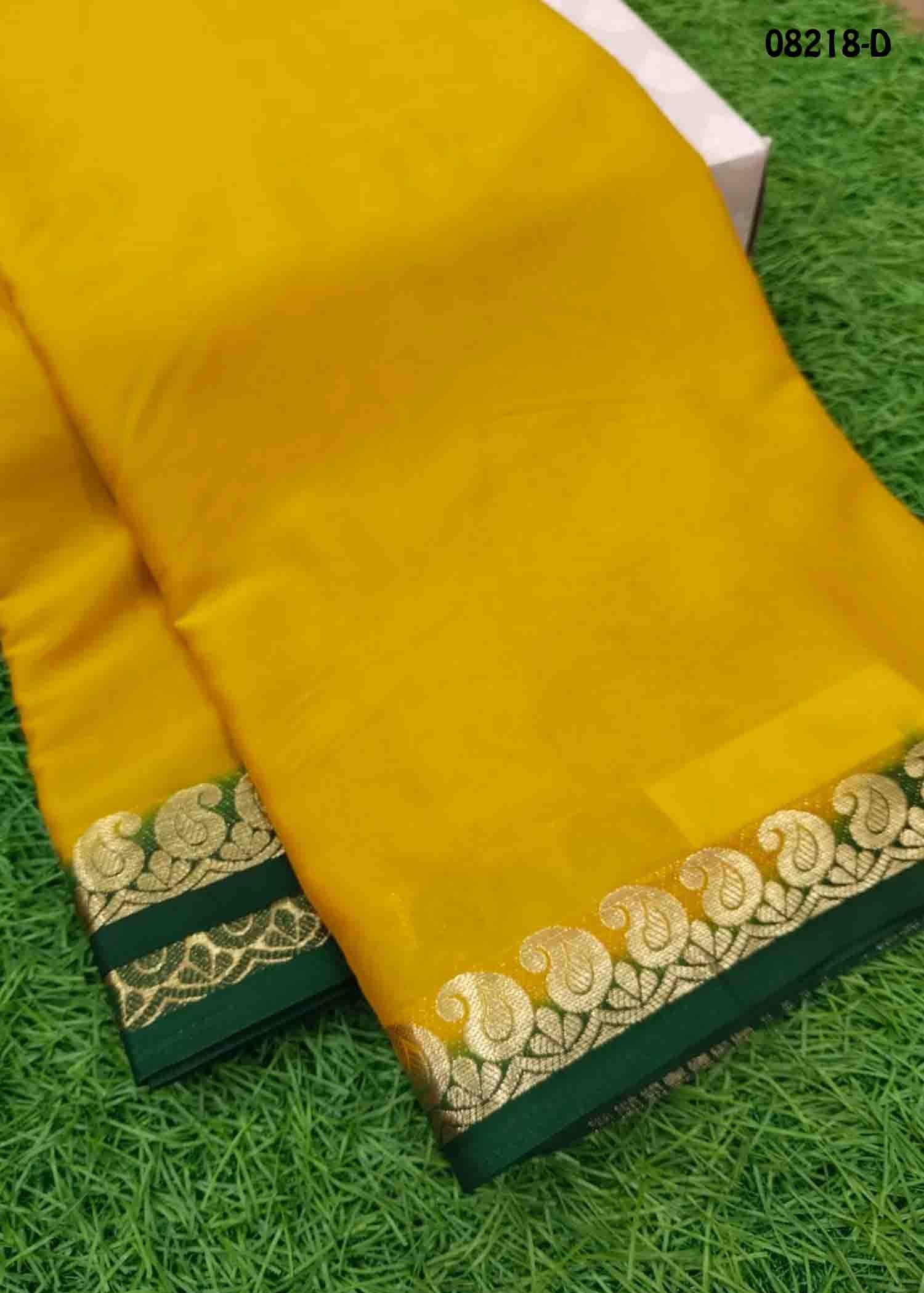 Monisha - 08218-D Yellow Color Traditional Mysor Crepe Silk Saree CM1445312 (LR2C)