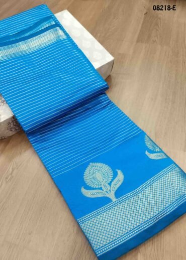 Aaradhana - 08218-E Blue Color Traditional Chanderi Silk Saree CM1436251 (LR2B)