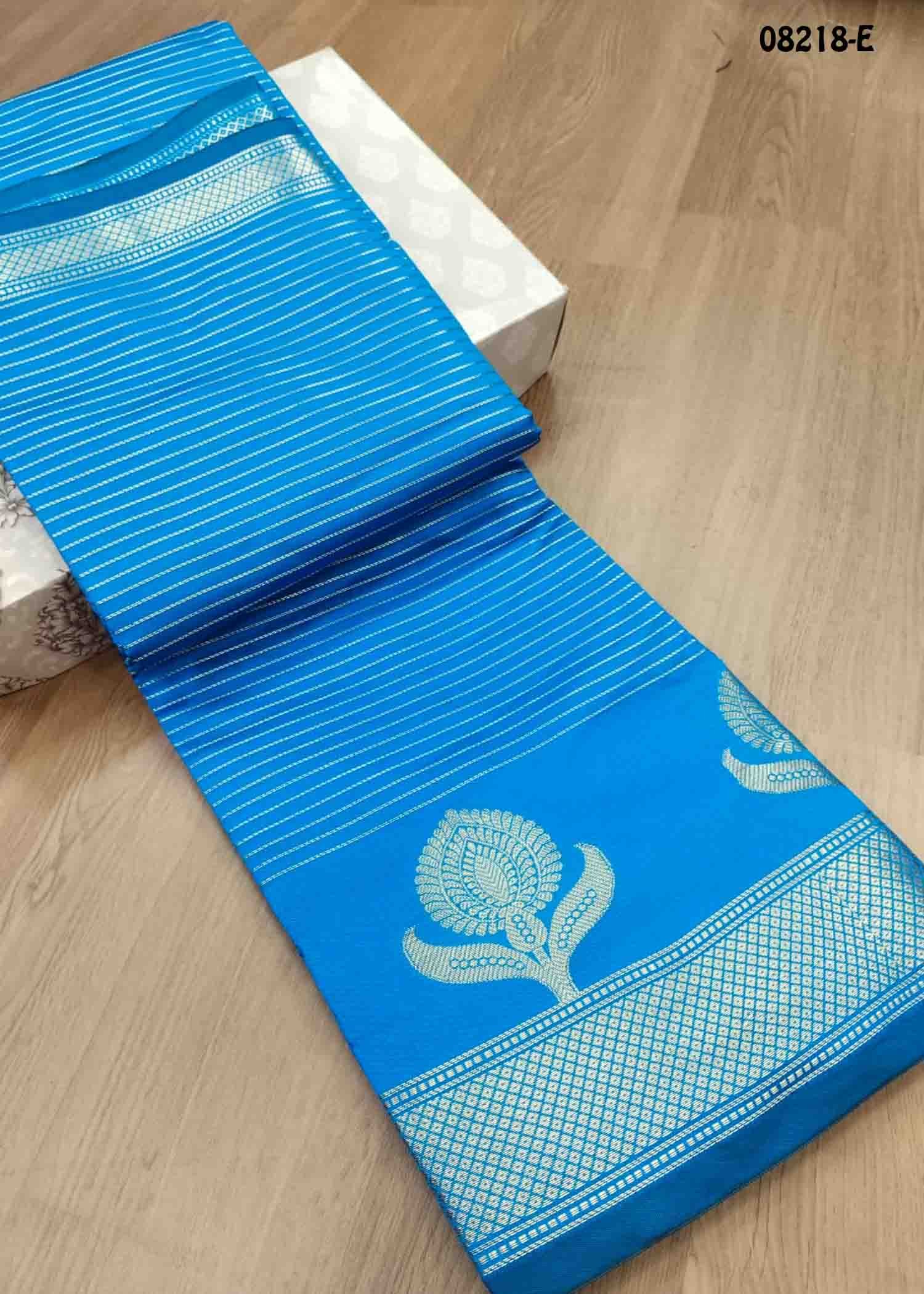 Aaradhana - 08218-E Blue Color Traditional Chanderi Silk Saree CM1436251 (LR2B)