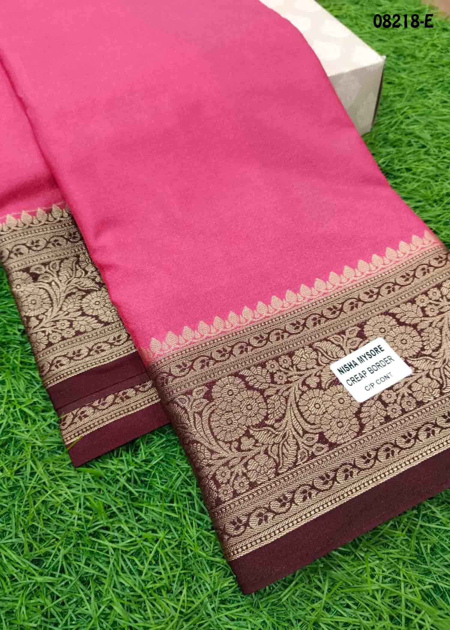 Monisha - 08218-E Peach Color Traditional Mysor Crepe Silk Saree CM1440926 (LR2C)