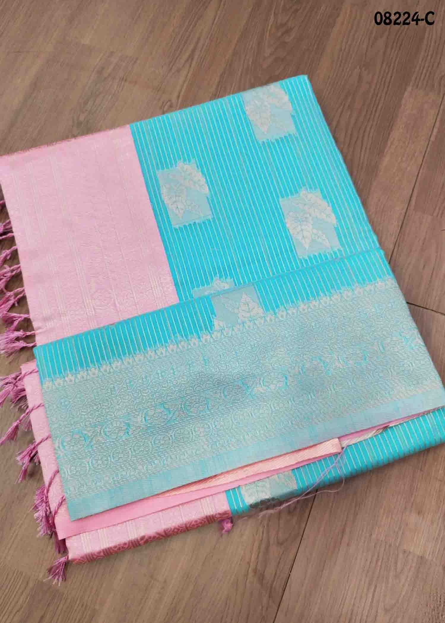 Shivanya - 08224-C SkyBlue Color Excellent Fancy Banaras Saree CM1440923 (LR3C)