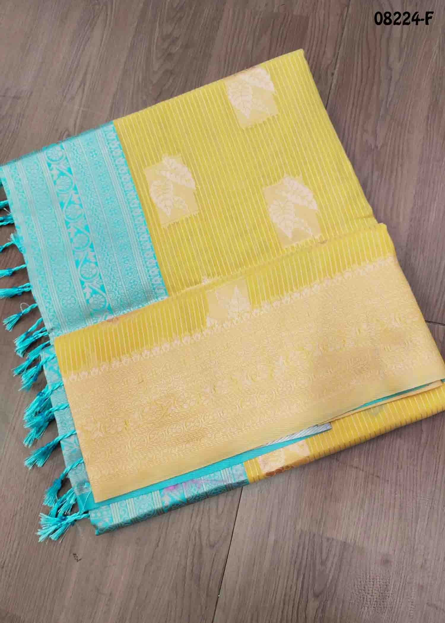 Shivanya - 08224-F Yellow Color Excellent Fancy Banaras Saree CM1440923 (LR3C)