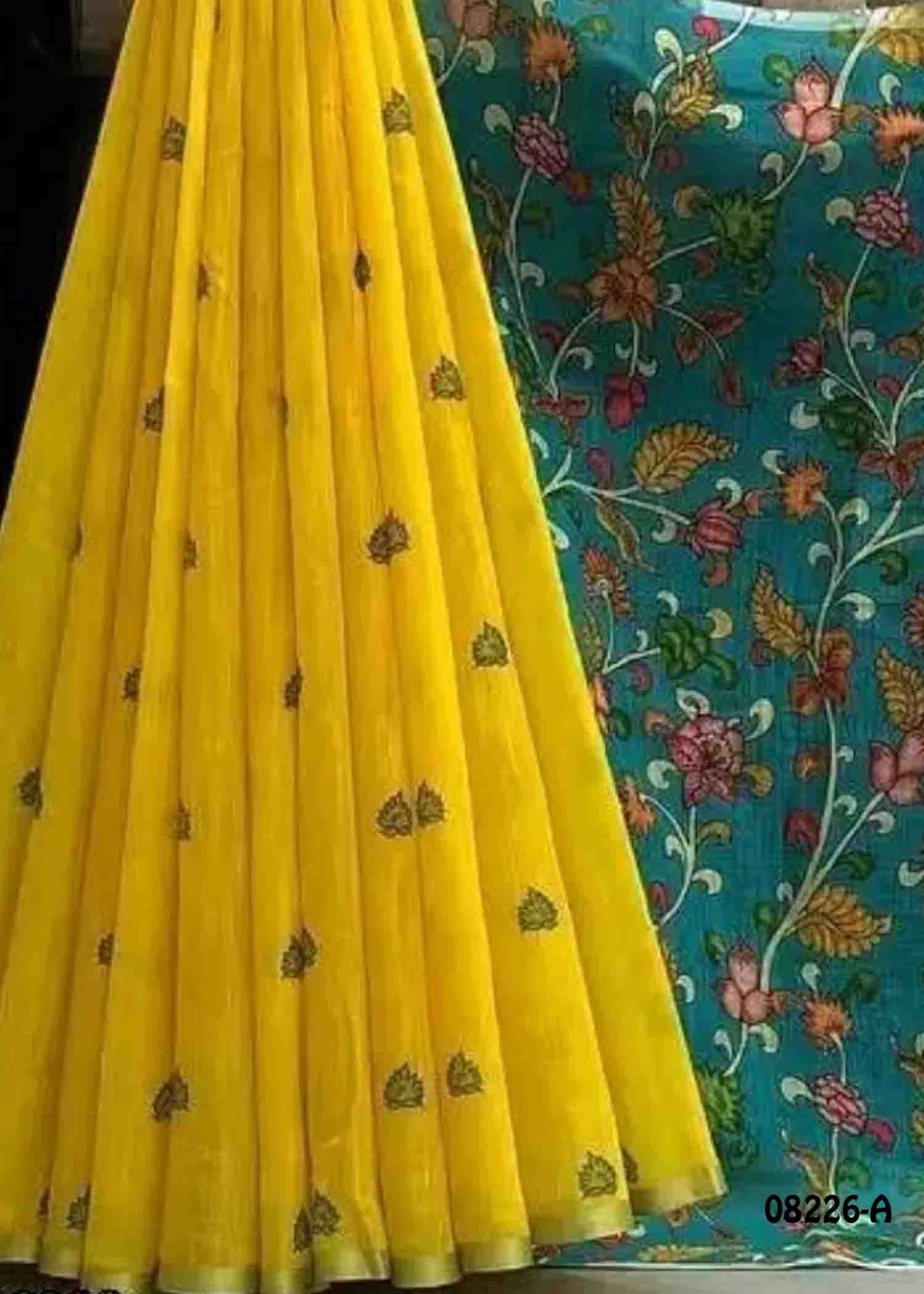 Lakshmi - 08226-A Yellow Color Trendy Linen Saree CM1442567 (LR4C)