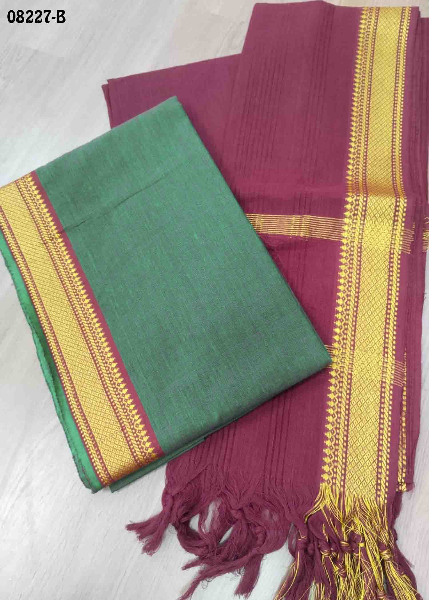 Lavanya 08227-B Green Color Cotton Salwar Material CM1426226 (LR4C)