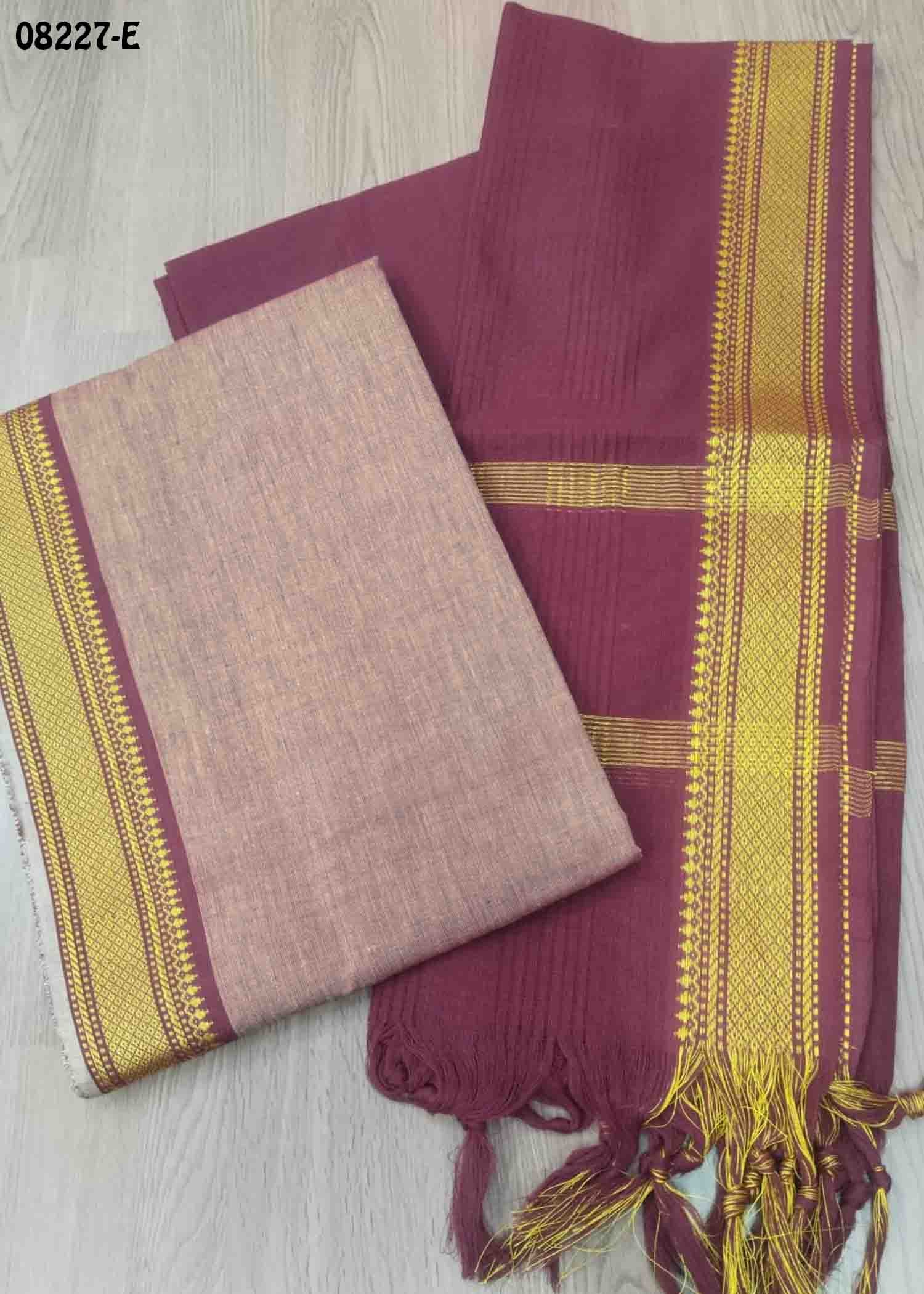 Lavanya 08227-E Blush Red Color Cotton Salwar Material CM1426226 (LR4C)