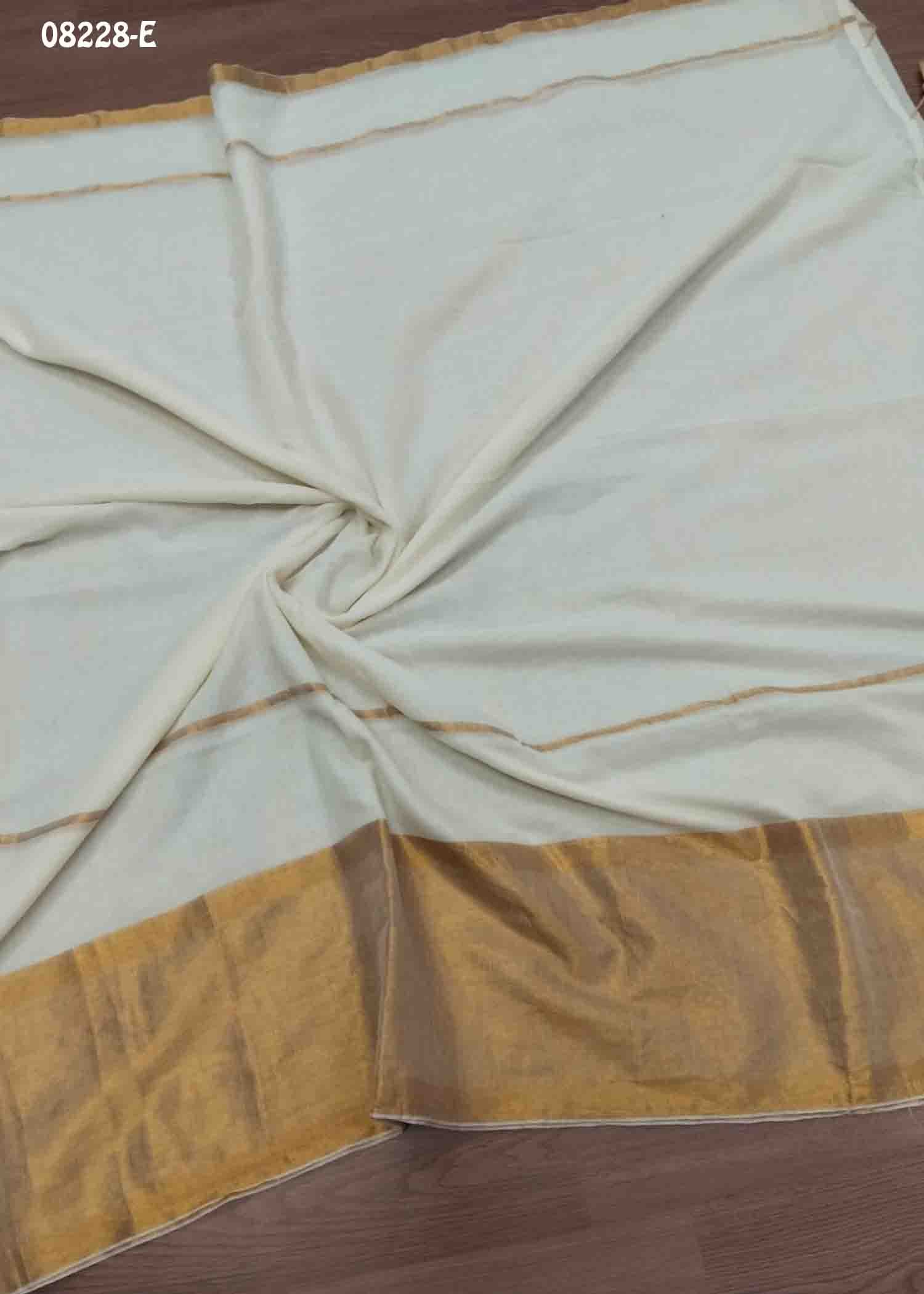 Lakshana - 08228-E Halfwhite Color Trendy Handloom Cotton Saree CM1455146 (LR4C)