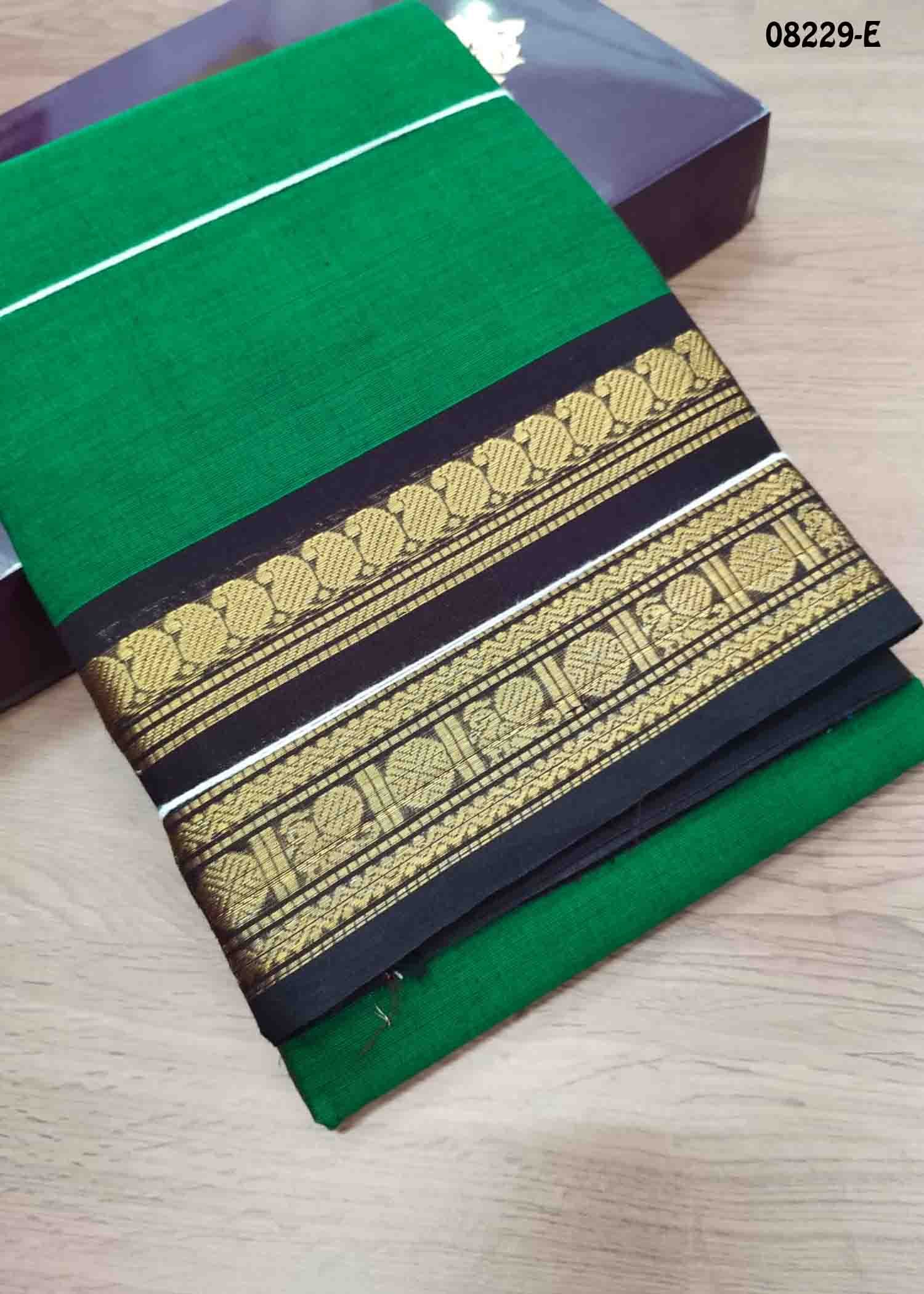 Rashmika - 08229-E Green Color Trendy Chettinad Cotton Saree CM1449000 (LR4C)