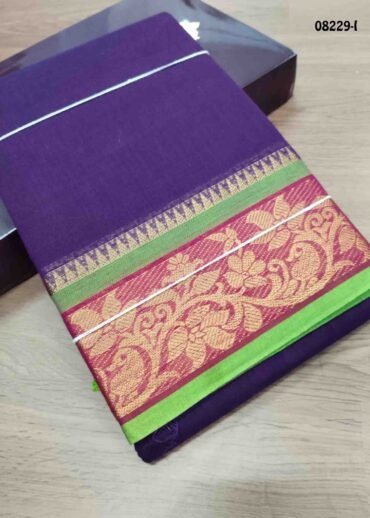 Samantha - 08229-I  Violet  Color Trendy Chettinad Cotton Saree CM1449000 (LR4C)