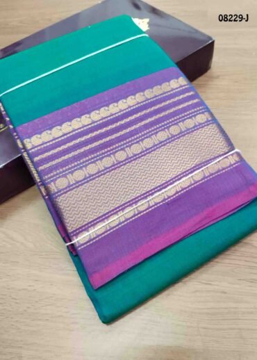 Samantha - 08229-J  Peacockgreen  Color Trendy Chettinad Cotton Saree CM1449000 (LR4C)