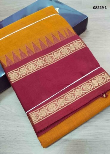 Samantha - 08229-L  Mustaredyellow  Color Trendy Chettinad Cotton Saree CM1449000 (LR4C)