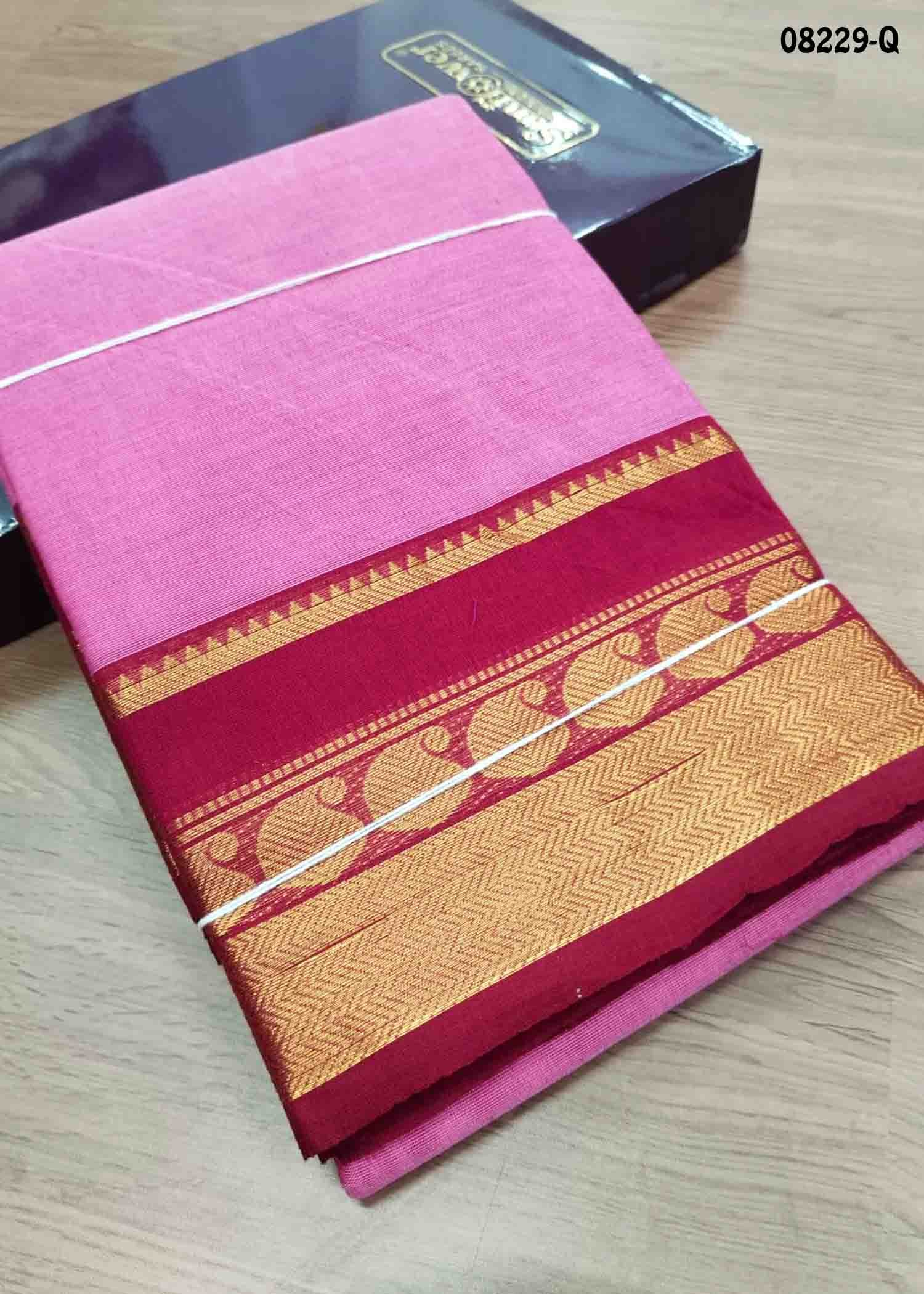 Samantha - 08229-Q Pink Color Trendy Chettinad Cotton Saree CM1449000 (LR4C)