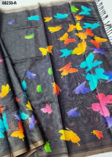 Radhika - 08230-A   Black  Color Excellent Fancy Cotton Saree CM1441510 (LR4C)