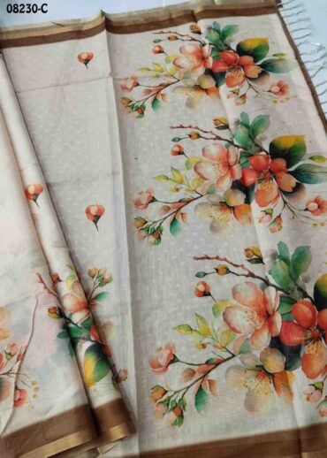 Radhika - 08230-C  Tan  Color Excellent Fancy Cotton Saree CM1441510 (LR4C)