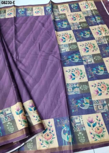Radhika - 08230-E  Purple  Color Excellent Fancy Cotton Saree CM1441510 (LR4C)