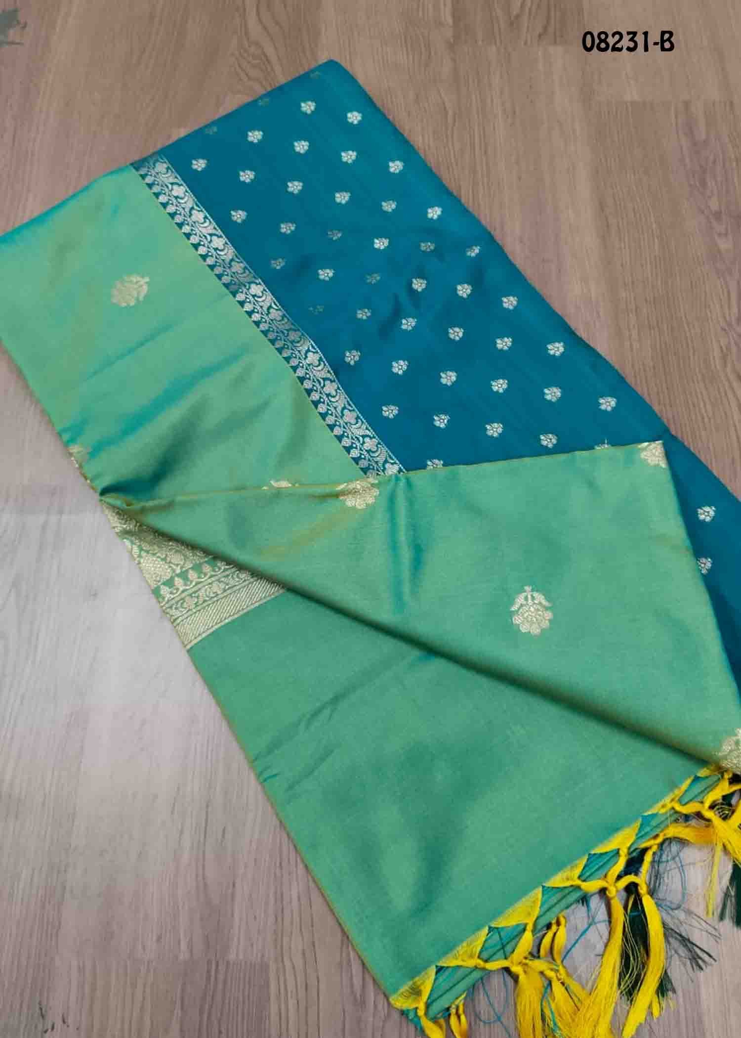 Pooja - 08231-B TaffyGreen Color Traditional Semi Soft Silk Saree CM1452559 (LR4B)