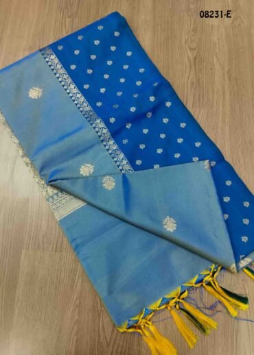 Pooja - 08231-E   Blue  Color Traditional Semi Soft Silk Saree CM1452559 (LR4B)