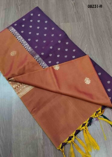 Pooja - 08231-H   Orange  Color Traditional Semi Soft Silk Saree CM1452559 (LR4B)
