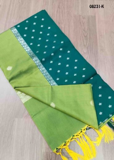 Pooja - 08231-K   Green  Color Traditional Semi Soft Silk Saree CM1452559 (LR4B)