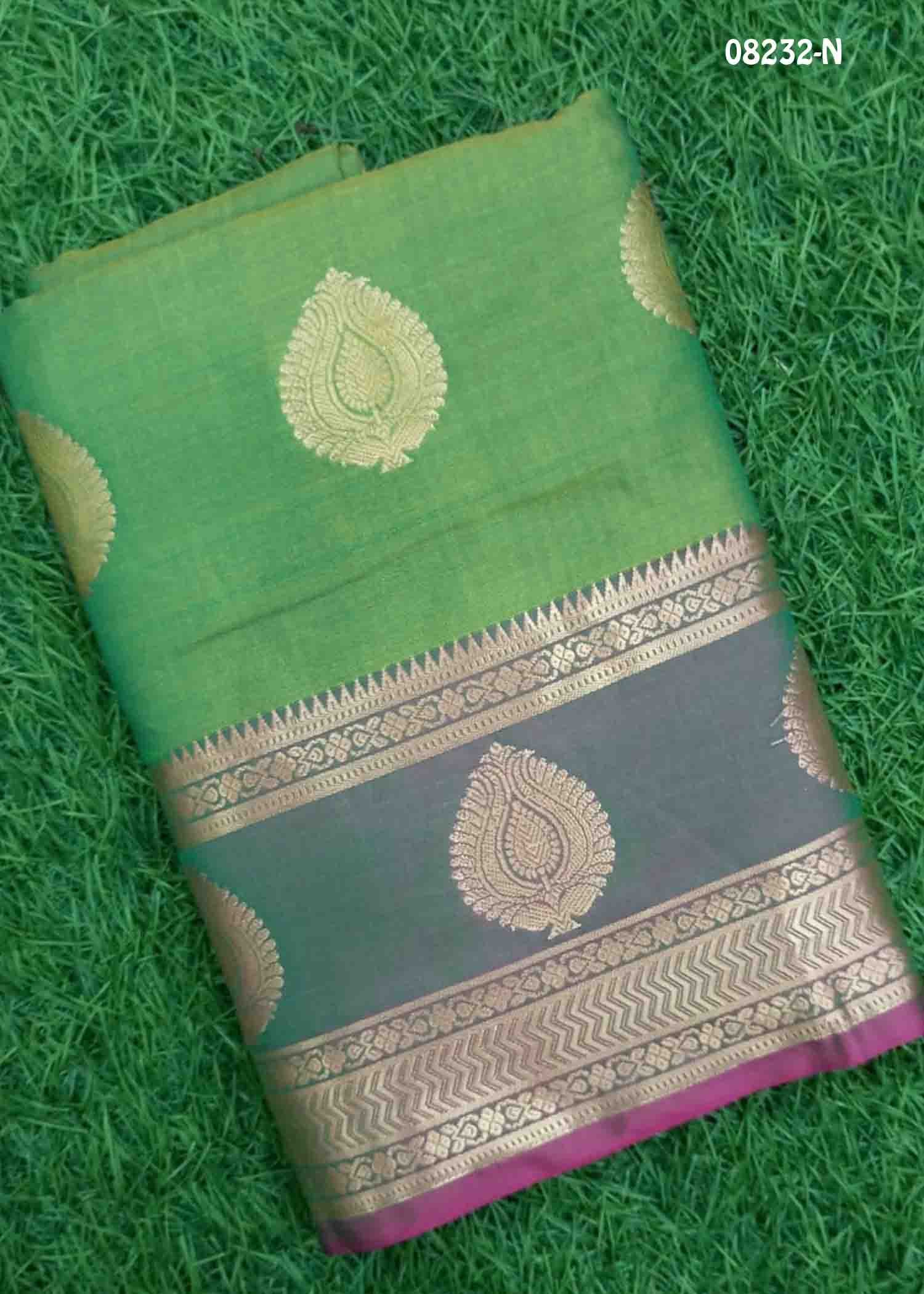 Priyadharshini - 08232-N Green Color Traditional Chanderi Cotton Silk Saree CM1452513 (LR4B)