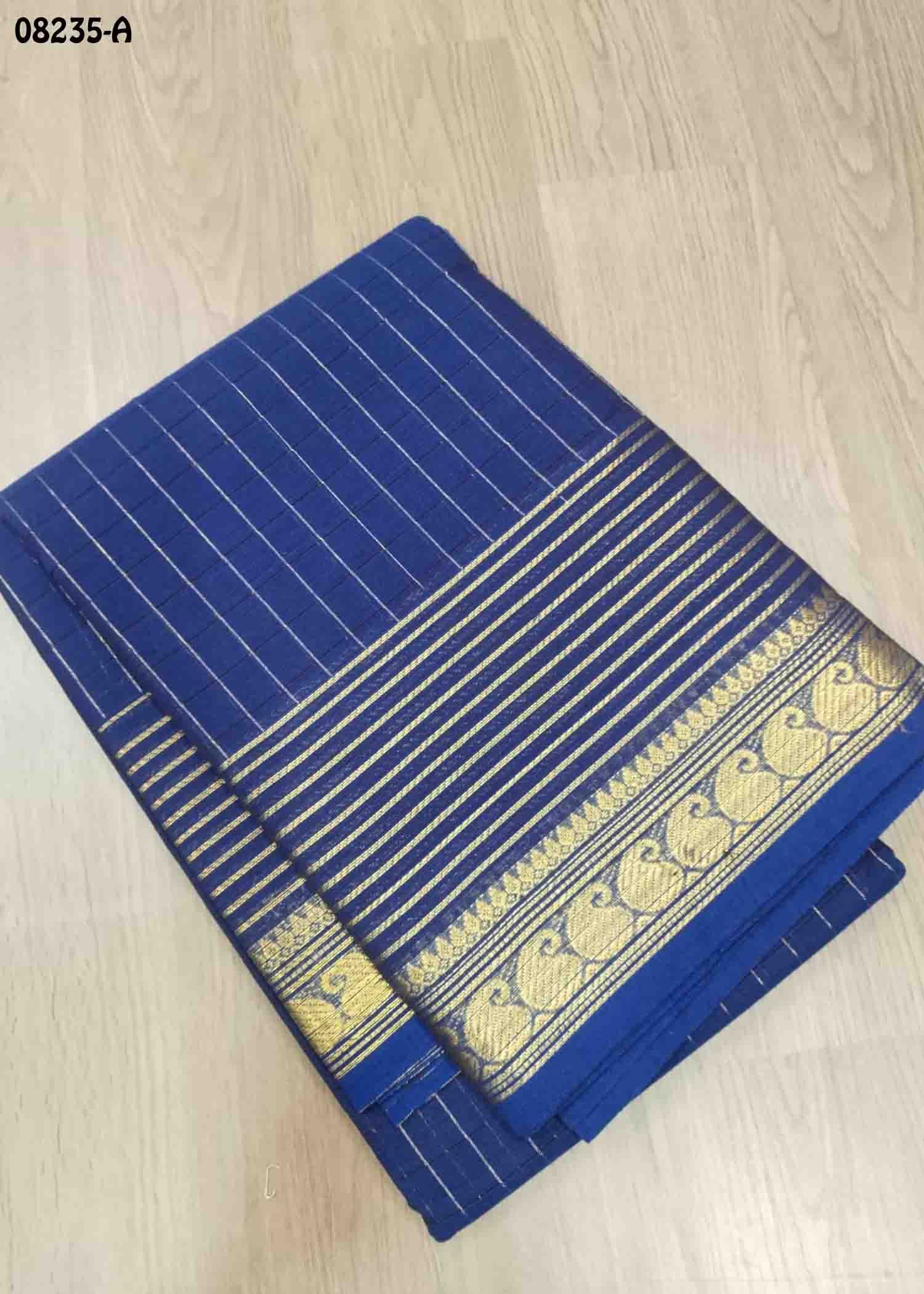 Janani - 08233-A NavyBlue Color Traditional Chettinad Saree CM1449001 (RR1B)