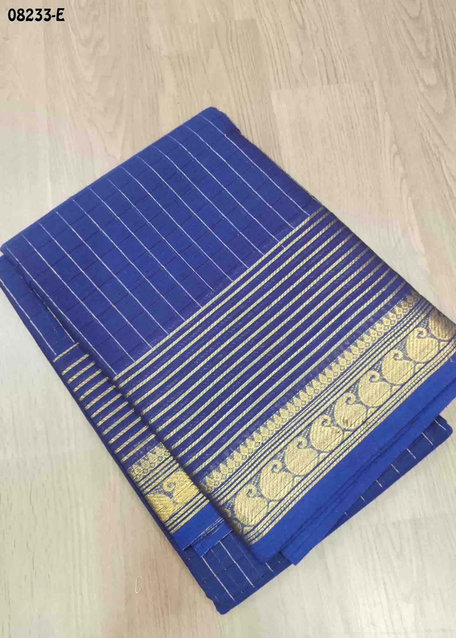 Janani - 08233-E InkBlue Color Traditional Chettinad Saree CM1449001 (RR1B)
