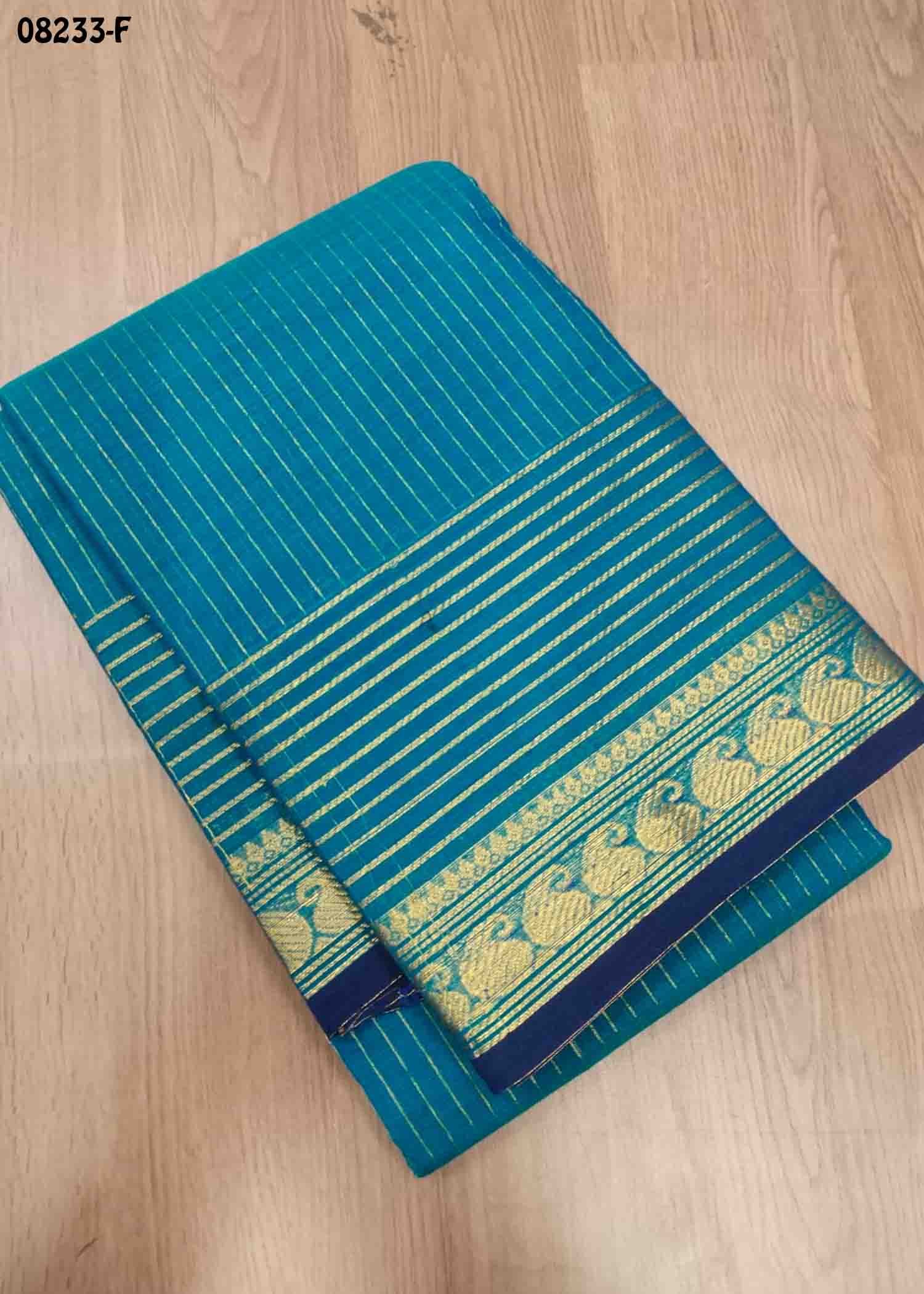 Janani - 08233-F CyanBlue Color Traditional Chettinad Saree CM1449001 (RR1B)