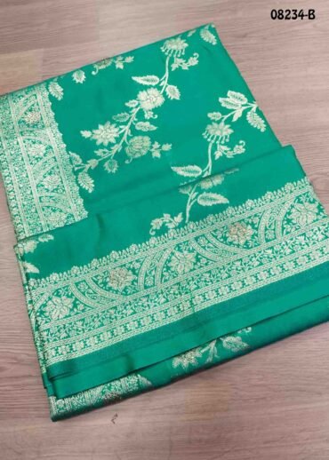 Manimegalai - 08234-B  PineGreen Color Traditional Banaras Saree CM1449489 (RR1B)