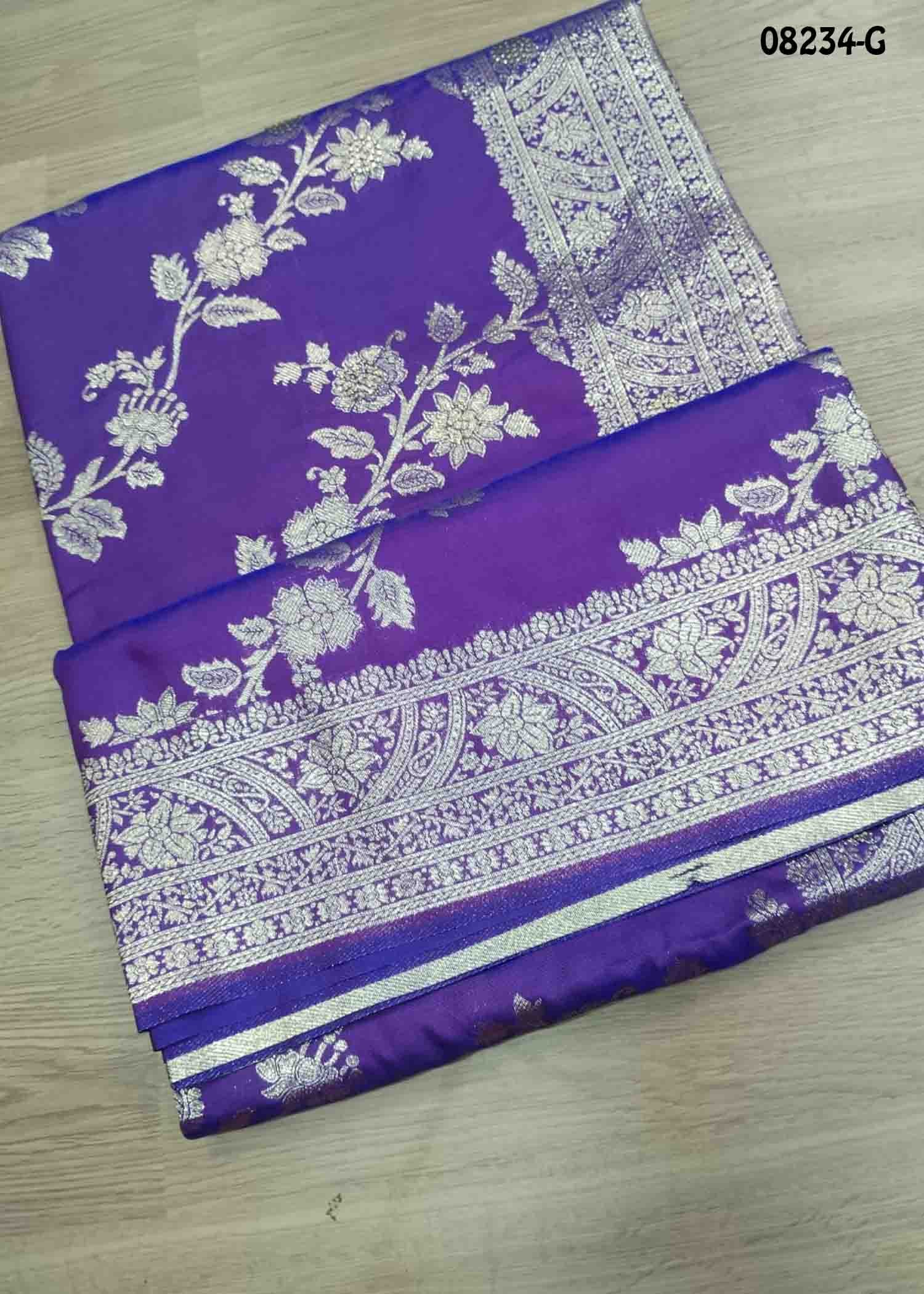 Manimegalai - 08234-G Violet Color Traditional Banaras Saree CM1449489 (RR1B)