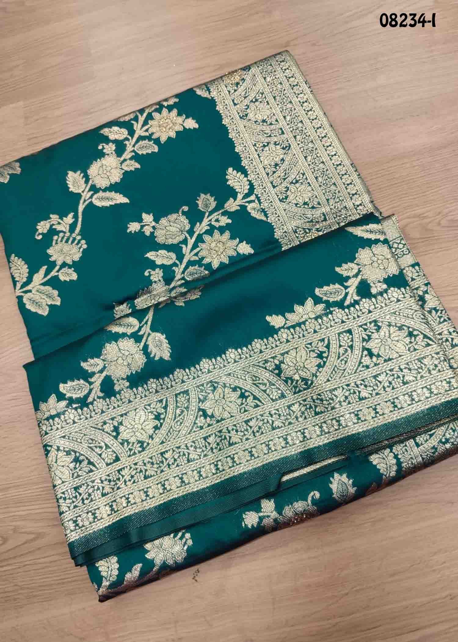 Manimegalai - 08234-I DarkGreen Color Traditional Banaras Saree CM1449489 (RR1B)