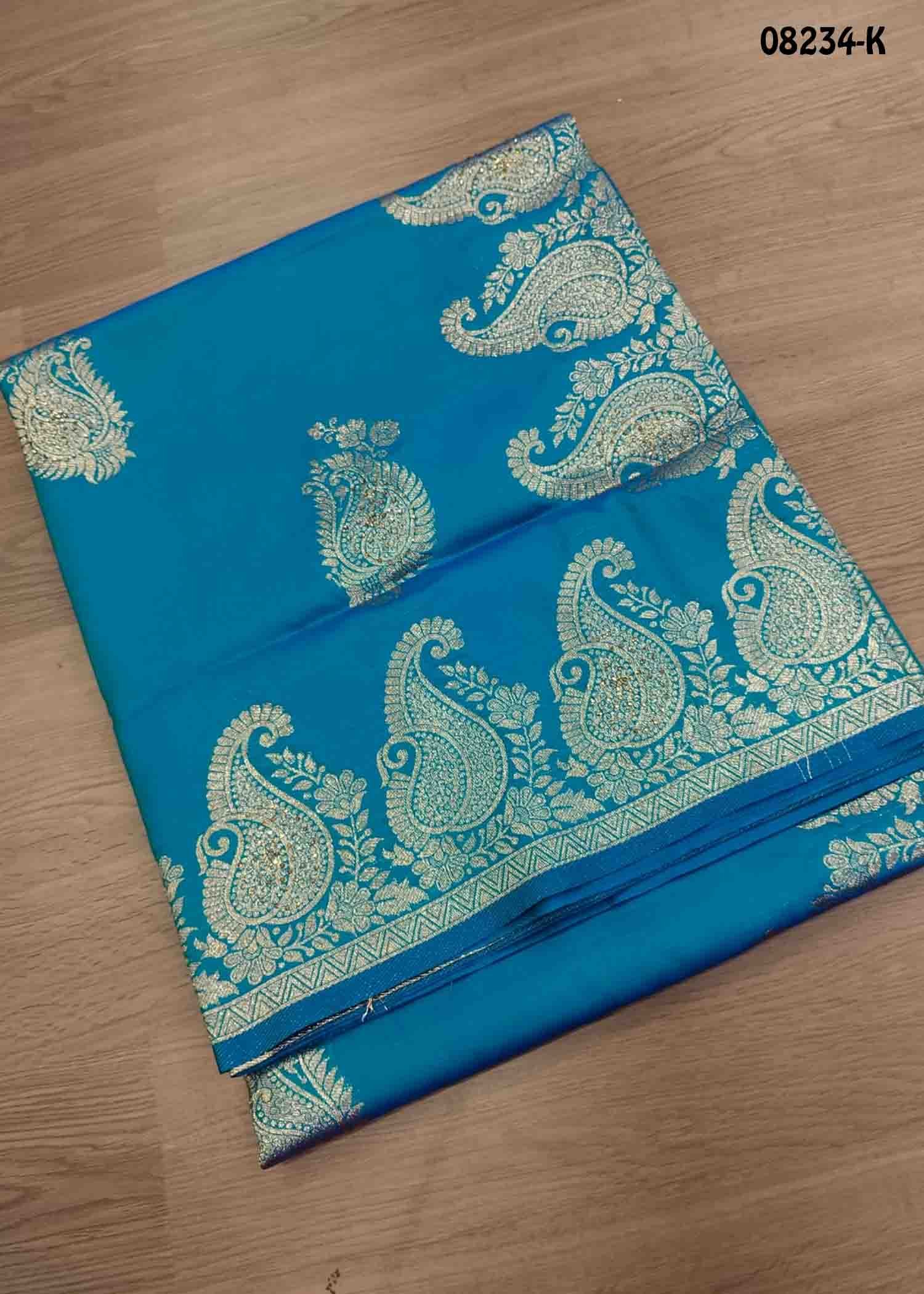 Manimegalai - 08234-K SkyBlue Color Traditional Banaras Saree CM1449489 (RR1B)