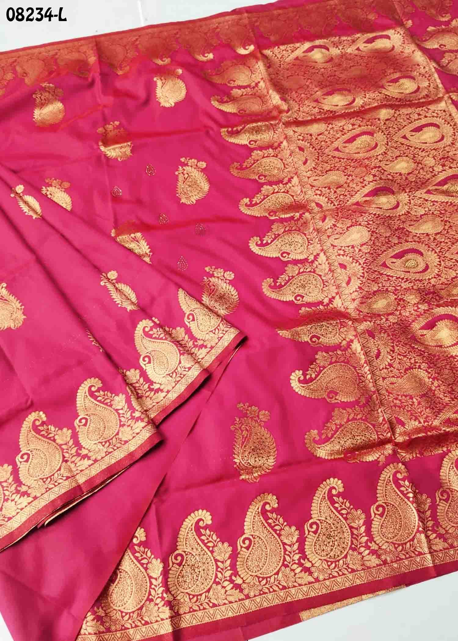 Manimegalai - 08234-L PeachPink Color Traditional Banaras Saree CM1449489 (RR1B)
