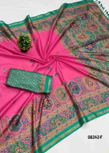 Sunsilk - 08242-F  Pink Color Trendy Fancy Cotton  Saree CM1452335 (RR3D)