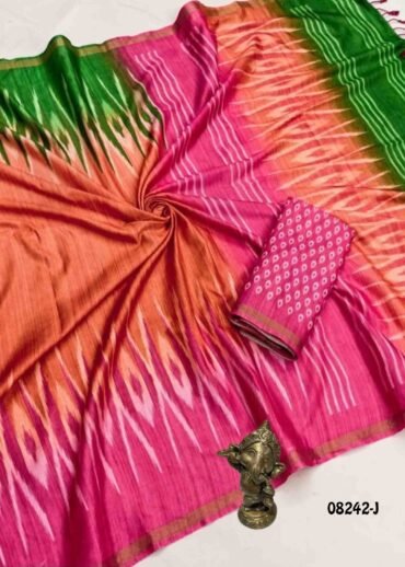 Sunsilk - 08242-J Multi Color Trendy Fancy Cotton  Saree CM1452335 (RR3D)