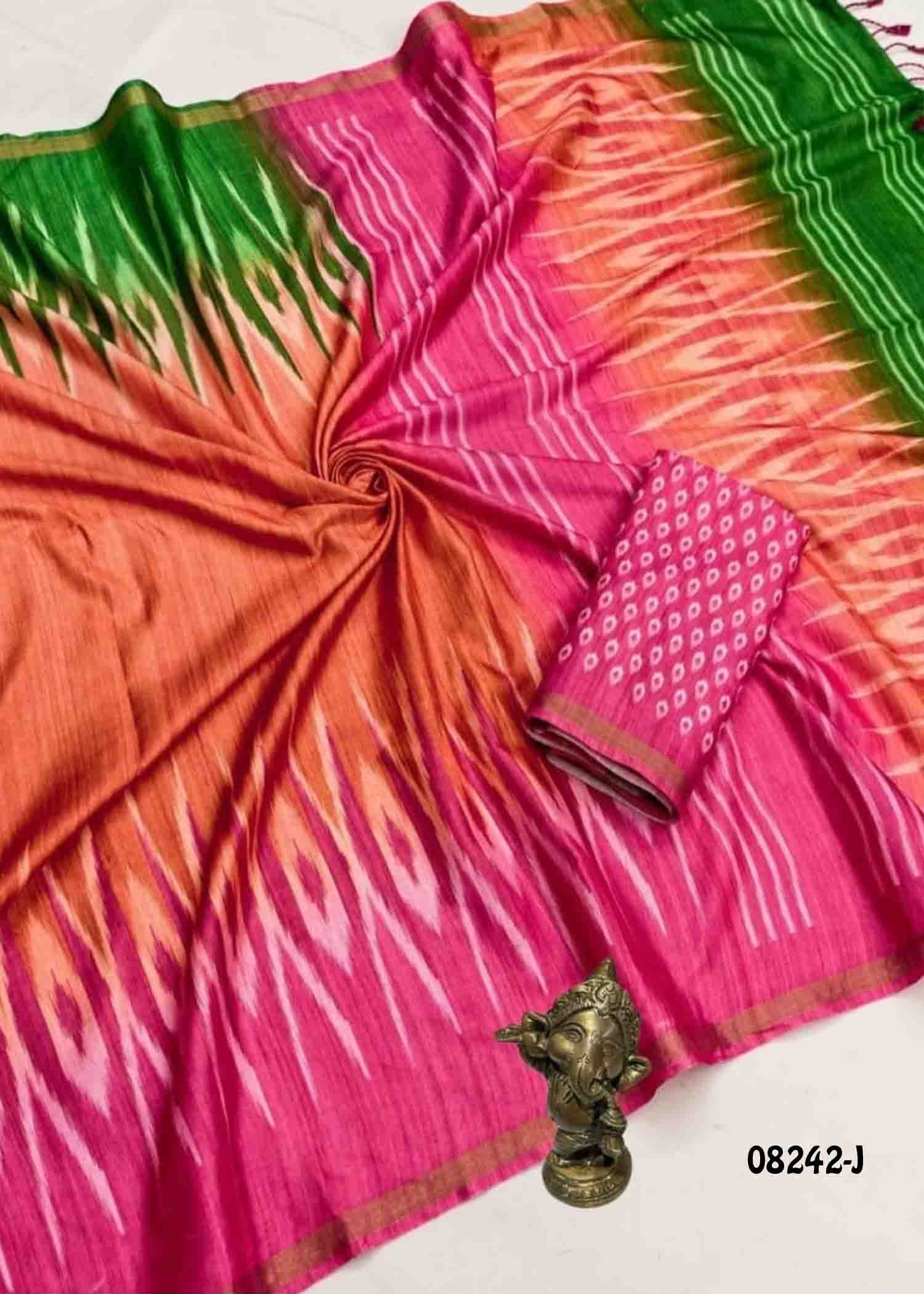 Sunsilk - 08242-J Multi Color Trendy Fancy Cotton Saree CM1452335 (RR3D)