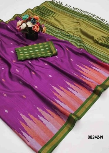 Sunsilk - 08242-N  Purple Color Trendy Fancy Cotton  Saree CM1452335 (RR3D)