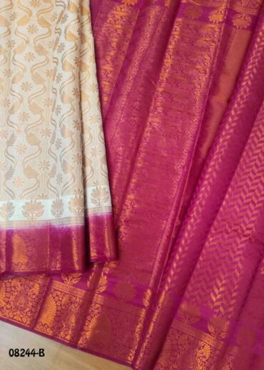 Avanthika  08244-B  Halfwhite Color Trendy Raw Silk  Saree CM1449894(RR3D)