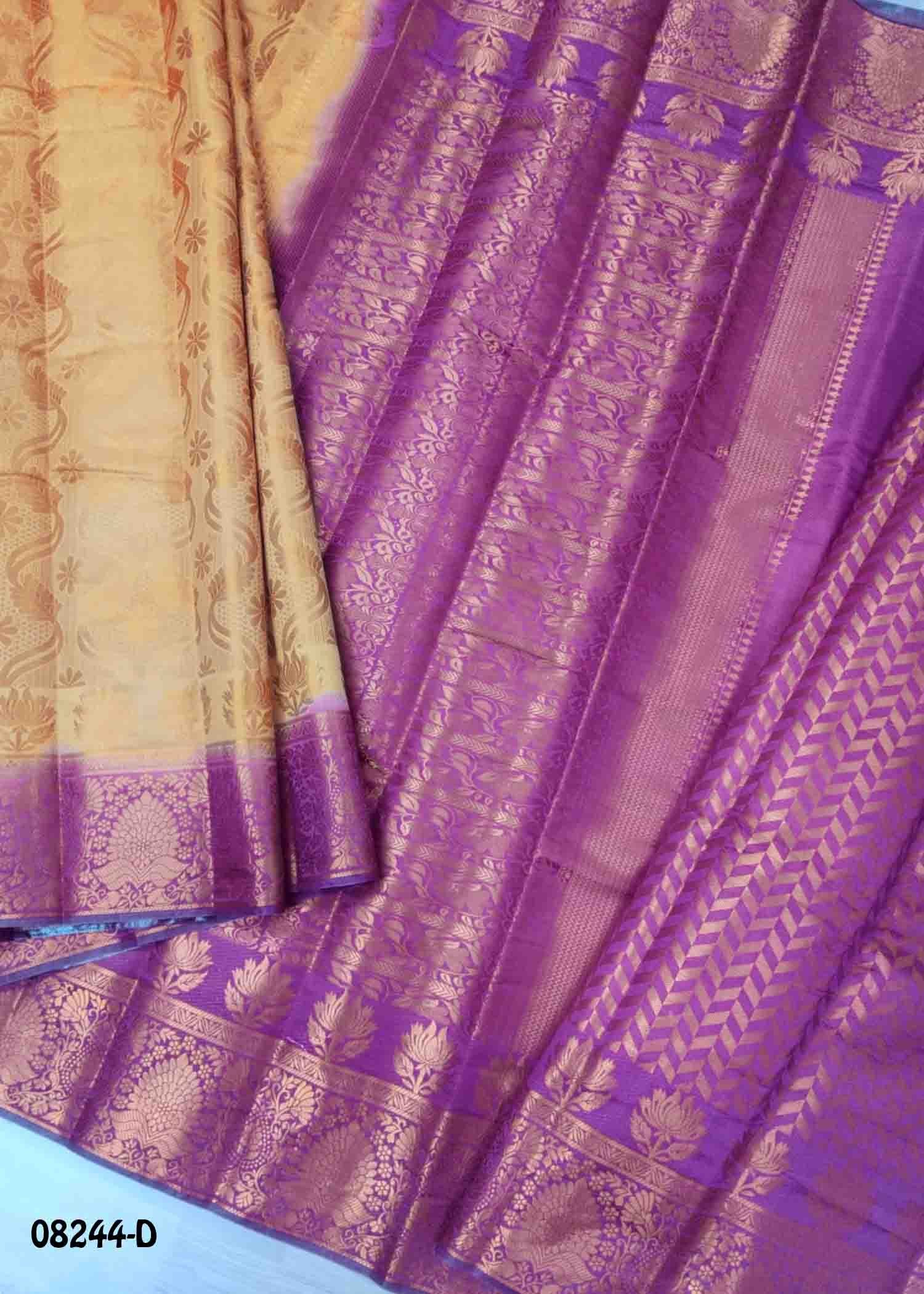 Avanthika 08244-D Tan Color Trendy Raw Silk Saree CM1449894(RR3D)