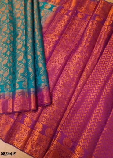 Avanthika  08244-F  PeacockGreen Color Trendy Raw Silk  Saree CM1449894(RR3D)