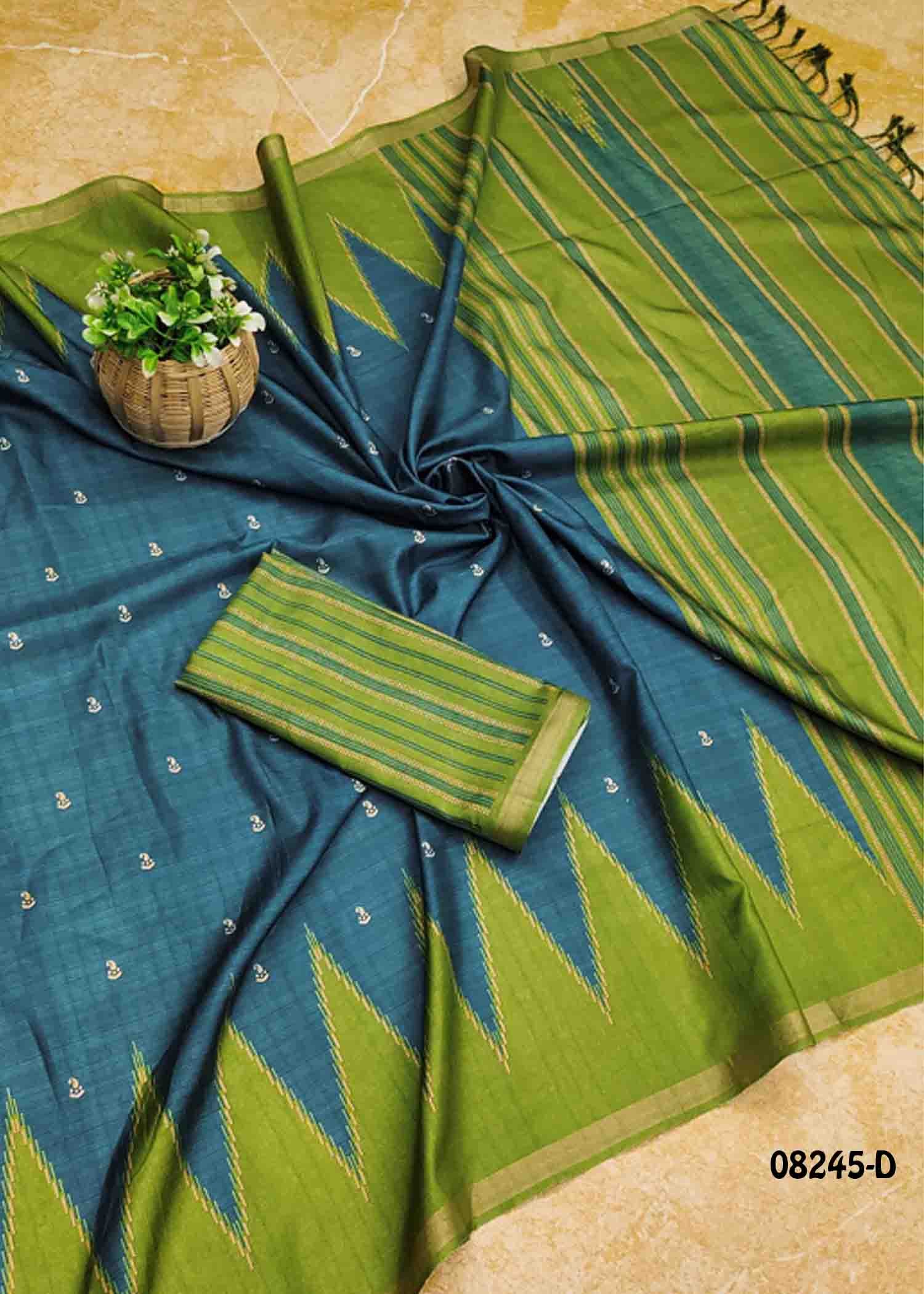 Medimix 08245-D Steelblue Color Trendy Fancy Cotton Saree CM1452335 (RR3D)