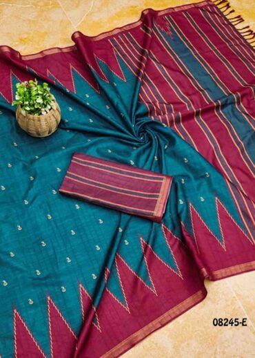 Medimix  08245-E  Peacockblue Color Trendy Fancy Cotton  Saree CM1452335 (RR3D)