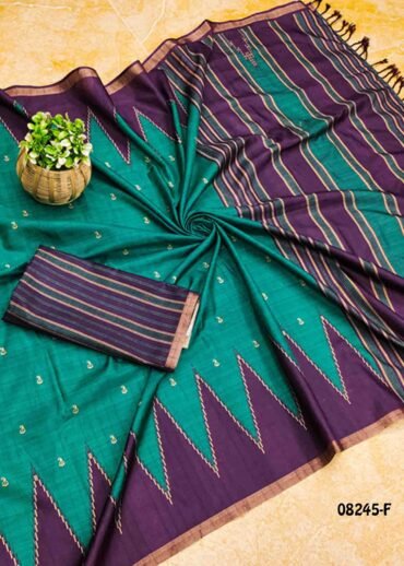 Medimix  08245-F  PineGreen Color Trendy Fancy Cotton  Saree CM1452335 (RR3D)