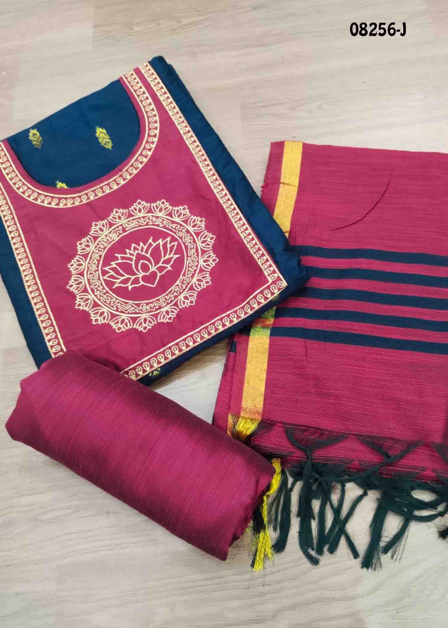 Thosika - 08256-J Blue Color Treaditional South Silk Salwar Material CM1458901 (RR3A)