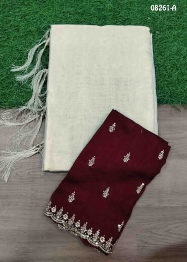 Oviya-  08261-A  Suku Halfwhite Color Traditional Uppada Saree CM1436794 (RR2D)
