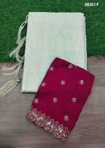 Oviya-  08261-F  Suku Halfwhite Color Traditional Uppada Saree CM1436794 (RR2D)