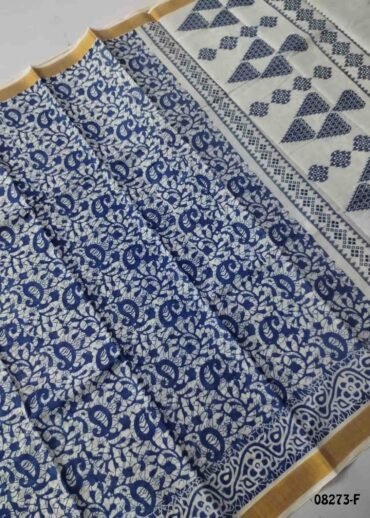Kowsalya-08273-F  InkBlue Color Poly Cotton Saree CM1455627 (RR3C)