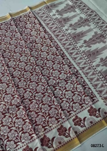 Kowsalya-08273-L  DarkRed Color Poly Cotton Saree CM1455627 (RR3C)