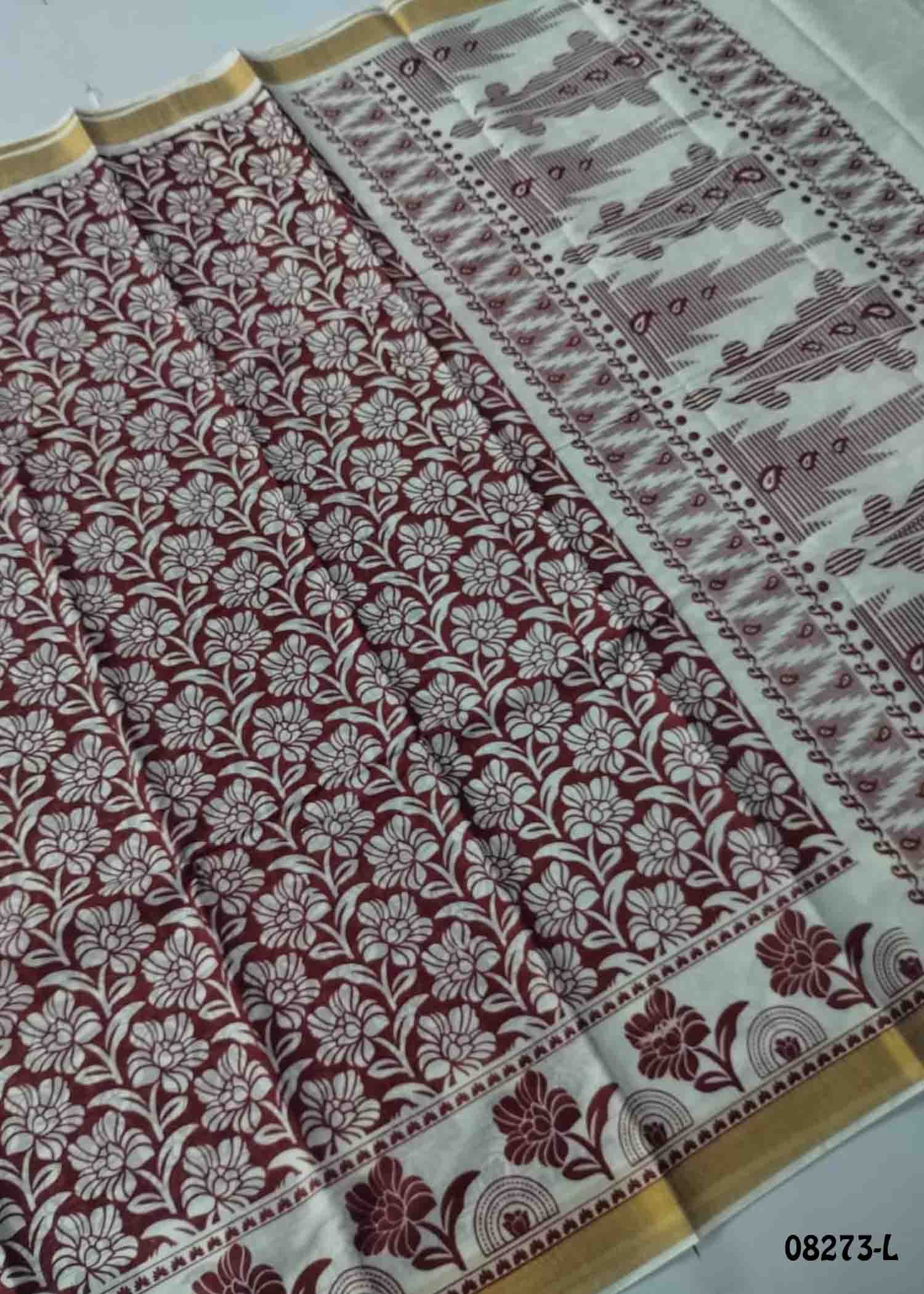 Kowsalya-08273-L DarkRed Color Poly Cotton Saree CM1455627 (RR3C)