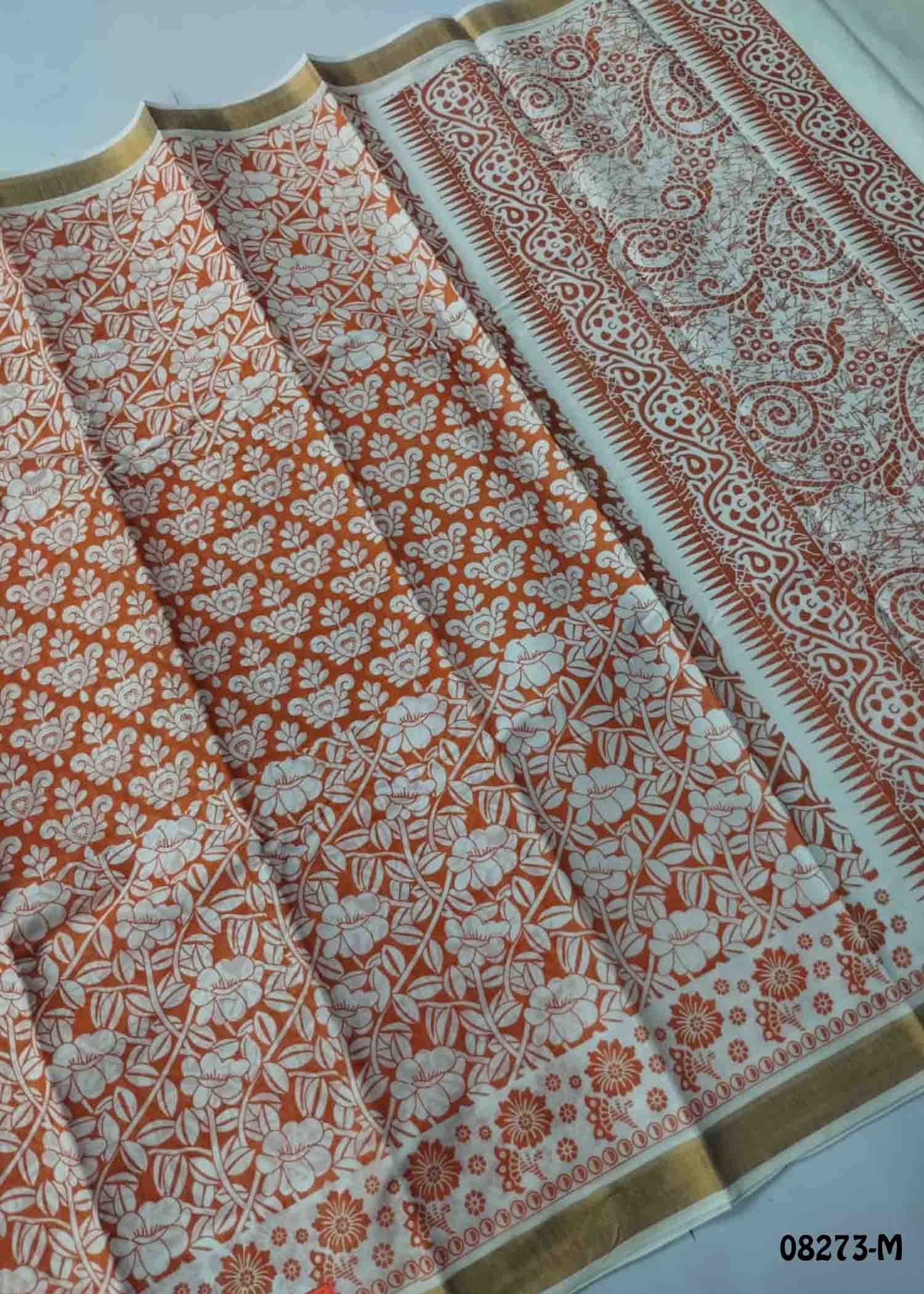 Kowsalya-08273-M Halfwhite Color Poly Cotton Saree CM1455627 (RR3C)