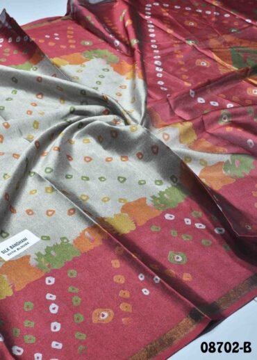 Anandhi - 08702-B  Grey With Red Color Excellent Fancy Cotton Saree CM1448211 (LR2B)