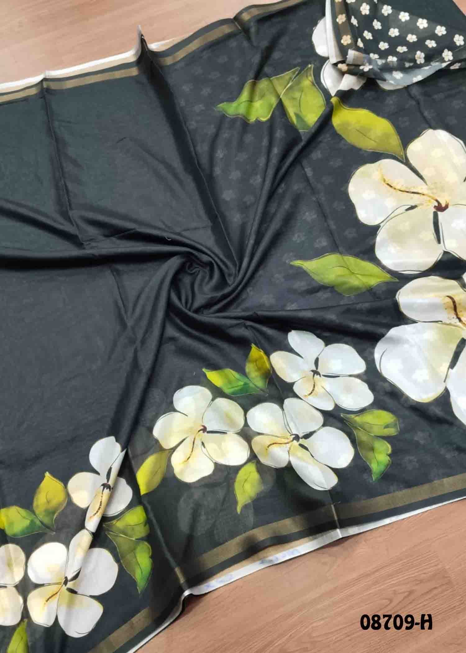 Poornima- 08709-H Black Color Excellent Dola Silk Saree CM1440834 (RR3C)